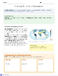 Natural Resources Scavenger Hunt