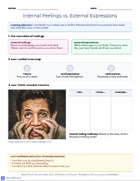 Non-Verbal Cues and Body Language Charades