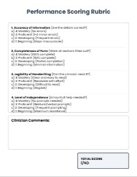 Medical Intake Form Simulation Practice