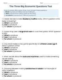 The Three Big Questions of Economics
