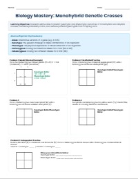 Mastering Genetic Inheritance: Punnett Square Practice