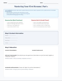 Crafting Your Professional High School Resume