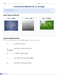 Mastering Consonant Blends and Reading Fluency