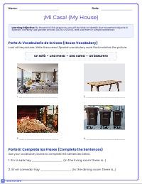 Explorando la Casa: Spanish Room Vocabulary