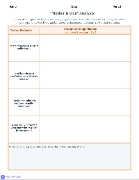 Analyzing "Mother to Son"