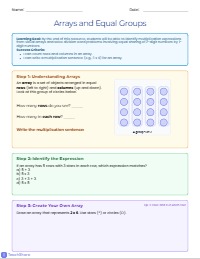 Mastering Multiplication and Division Arrays