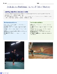 Badminton Backhand Techniques