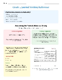 Grade 4 Journal Writing Guide