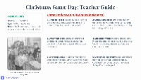 Christmas Game Day Teacher Guide