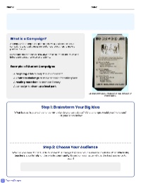 Creating Effective Campaigns for Change