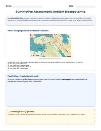 Mesopotamia Unit Summative Exam
