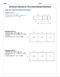 Mastering 3-Digit Division Using Area Models