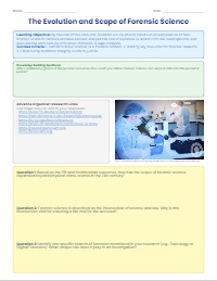 Introduction to Forensic Science: History and Modern Application