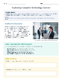 Tech Career Pathways