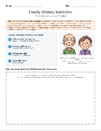 Family History Interview Worksheet