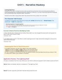 Mastering Narrative Reading Study Guide