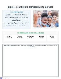 Introduction to Careers Exploration