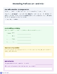 Un- and Mis- Prefix Practice