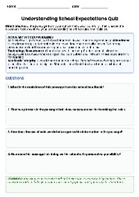 English | Understanding Expectations Quiz