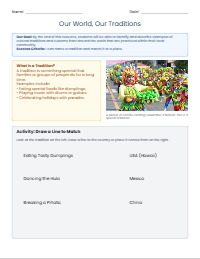 Traditions and Customs in Our Community