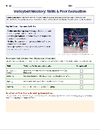 Volleyball Skills Peer Assessment