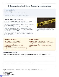 Crime Scene Investigation Fundamentals