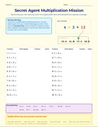 Secret Multiplication Code Breaker Puzzle
