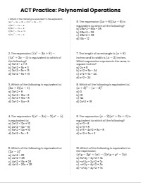 Mastering Polynomial Operations: Guided Practice