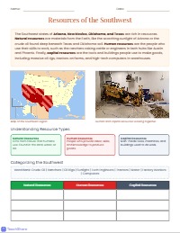 Resources of the American Southwest