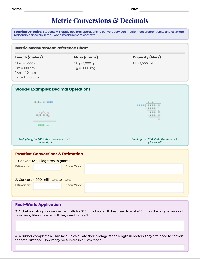 Decimal Measurement Conversions