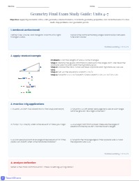 Geometry Final Exam Review Study Guide