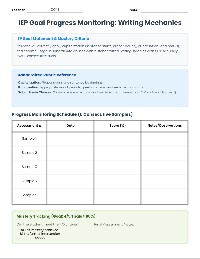 Capitalization and Punctuation Progress Monitor