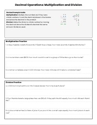 Mastering Decimal Operations in Real-World Contexts