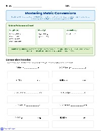 Metric Conversion Practice