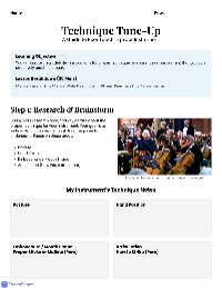 Guide to Peer Teaching Music Technique