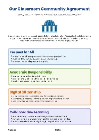 Our Classroom Community Agreement