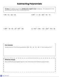 Algebra Skills: Equations and Polynomial Study Guide
