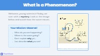 Introduction to Phenomena and the Siphon Mystery