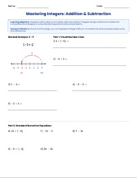 Mastering Operations with Positive and Negative Integers