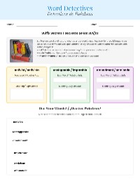 Exploring Suffixes in English and Spanish