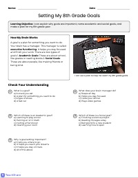 Setting Goals for 8th Grade Success