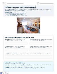 Business Management Knowledge Assessment