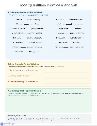 Food Grammar: Quantifiers and There Is/Are