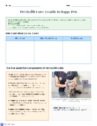 Pet Health Care Essentials