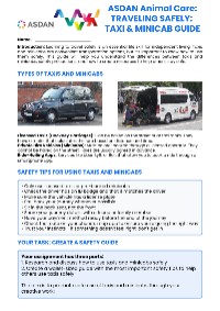 Safe Taxi Travel Guide