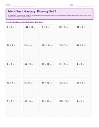 Mastering Multiplication and Division Facts 1-12