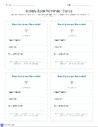 Late Library Book Cards