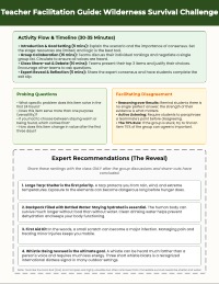 Team Survival Challenge: Decision Making Activity