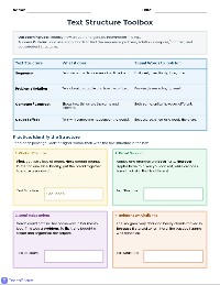 Text Structure Sorting