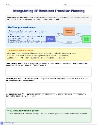 Triangulating IEP Goals and Transition